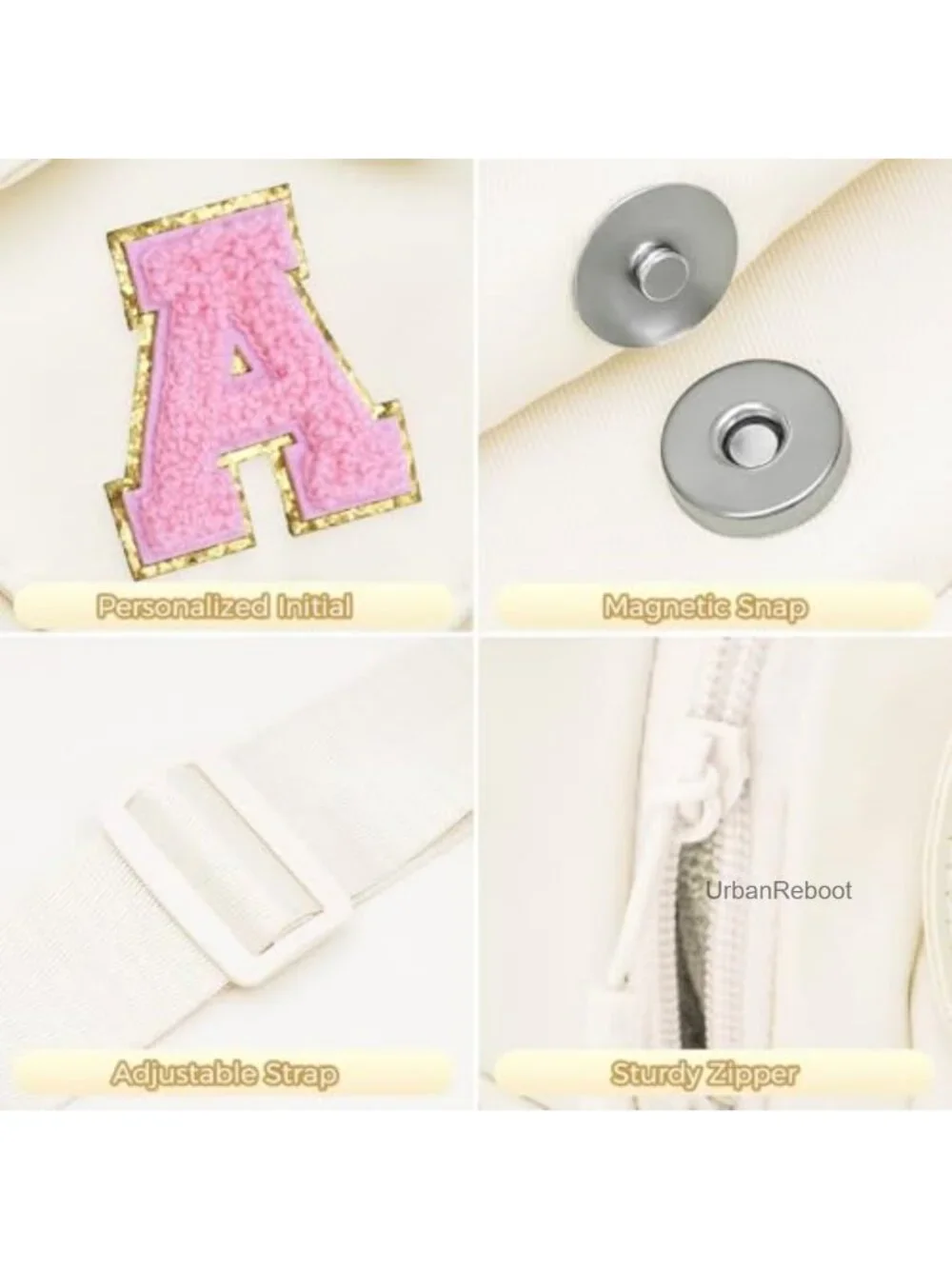 Girls Personalized Initial Crossbody Bag & Mini Belt Bag Bundle